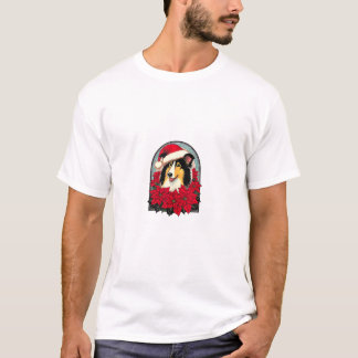 Hund Illustration Yule Collies des T Shirt