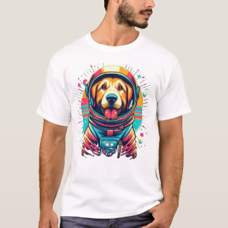 Hund im Astronautenanzug | Vintage Design T Shirt