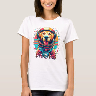 Hund im Astronautenanzug | Vintage Design T Shirt