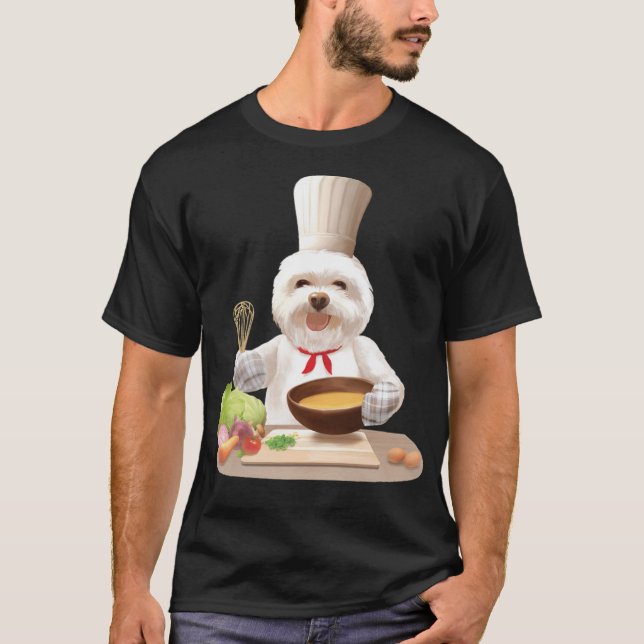 Hund in Chef Hat Cooks bird boys aaa T Shirt (Framsida)