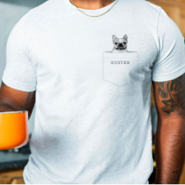 Hund In Pocket | Anpassningsbar Pet Photo och Namn T Shirt
