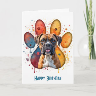 Hund Ina Pawprint Design Kort