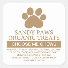 Hund: Ingredienser för små företag Fyrkantigt Klistermärke