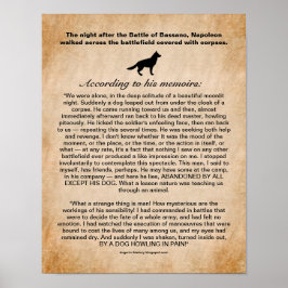 Hund Inspires Napoleon Efter slaget i Bassano Poster