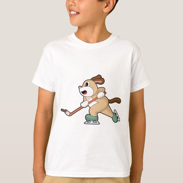 Hund ishockey ishockey ishockey t shirt (Framsida)