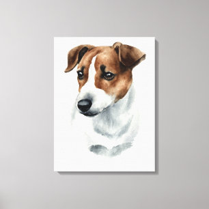 Hund Jack Russell Terrier! Bekvämt porträtt! Canvastryck