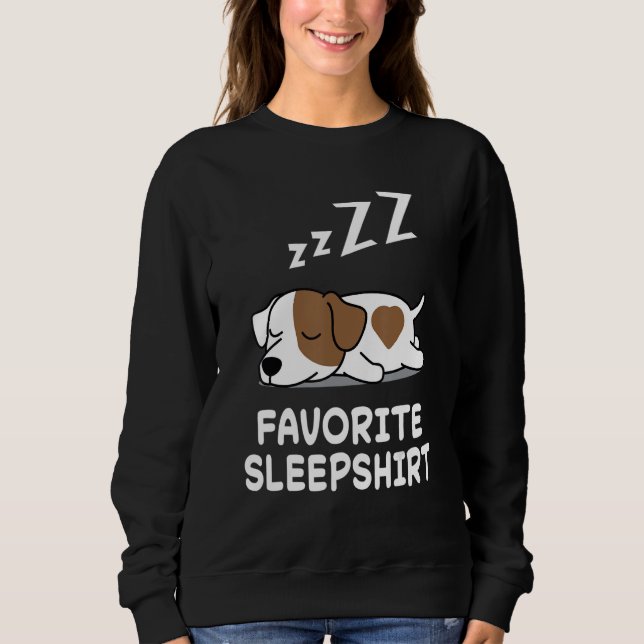 Hund Jack Russell Terrier Nap Sleeping Ssov Pajama T Shirt (Framsida)