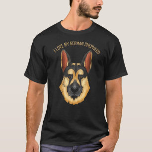 Hund Jag älskar min schäferhund T Shirt