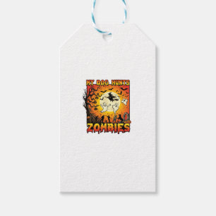 Hund jagar zombies halloween spöken häxa måne presentetikett