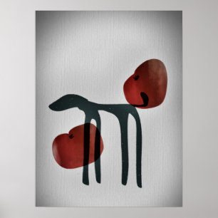 Hund japansk Art Poster