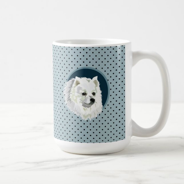 Hund japanska Spitz Kaffemugg (Höger)