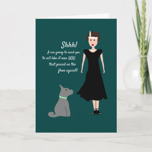 Hund Joke, Vintage, Comedy Kort