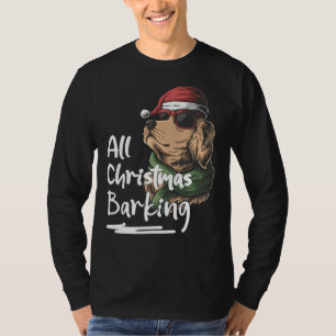 Hund jul Barking Golden Retriever T Shirt