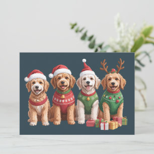 Hund Jul Goldendoodle Jul Hundälskare Julkort