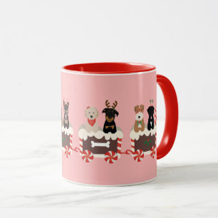 Hund jul Helgdag Tåg Mugg