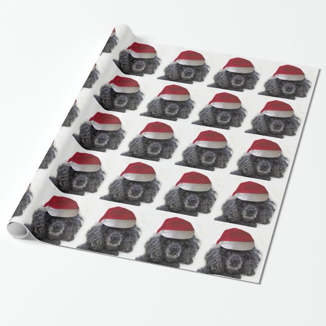 hund jul i pudel inslagna papprare presentpapper (Utrullad)