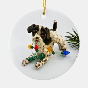 Hund Jul Ornament för tyska Wirehved-pekaren