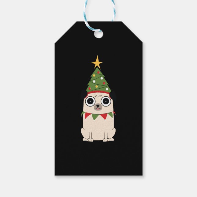 hund jul presentetikett (Framsidan)