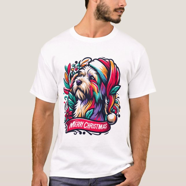 Hund jul t shirt (Framsida)