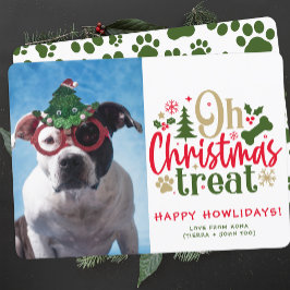 Hund julfoto Personlig Puppy Bild Julkort