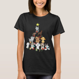 Hund Julgran Cute Funny Dogs Julafton T Shirt