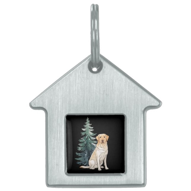 Hund Julgran Fest Hund Älskare Xmas ID-bricka Husdjur (Framsidan)