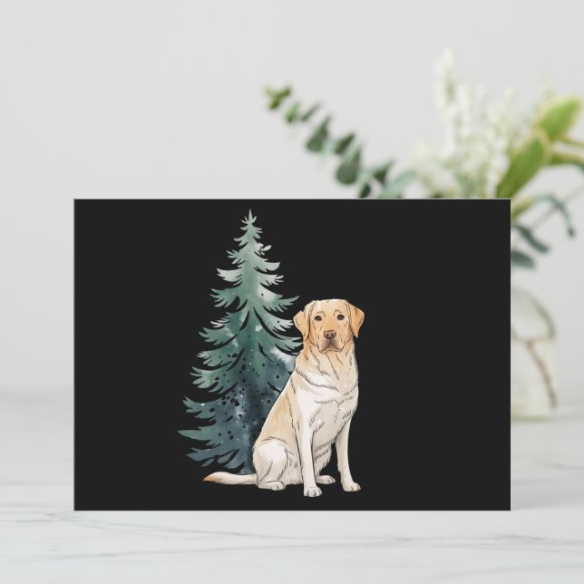 Hund Julgran Fest Hund Älskare Xmas Julkort (Stående Fram)