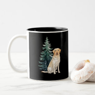 Hund Julgran Fest Hund Älskare Xmas Två-Tonad Mugg