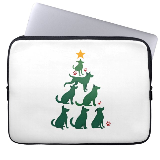 Hund Julgran Tröja - Hund Jul (2) Laptop Fodral (Framsidan)