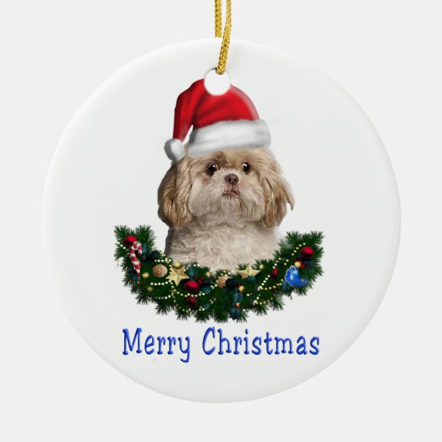 hund julgransprydnad keramik (Framsidan)