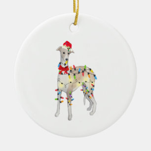 Hund julklapp Julafton Mamma Pappa-gåvor från Julgransprydnad Keramik