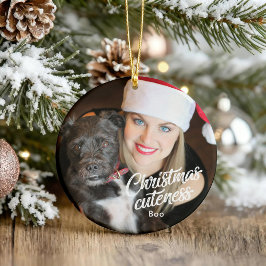 Hund julklappning Cute Helgdag Ornamet Julgransprydnad Keramik