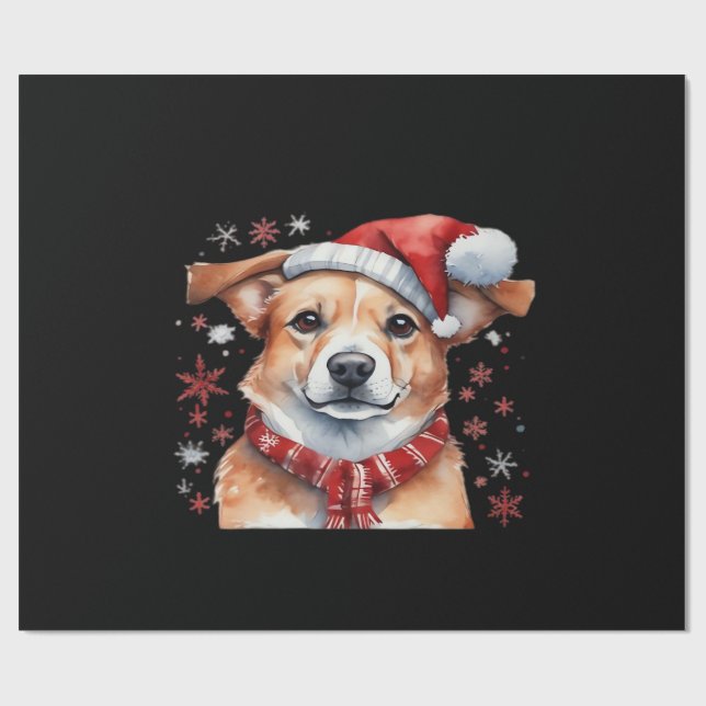 Hund julklassiker T-Shirt Presentpapper (Platt)