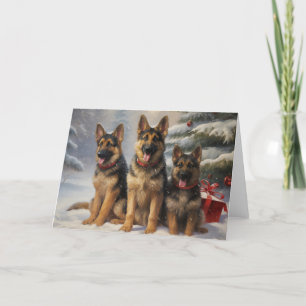 Hund jullårskort för herrar tack kort