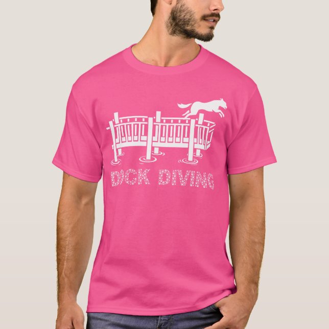Hund Jumping Hund Dock Diving Hund Vatten sport Do T Shirt (Framsida)