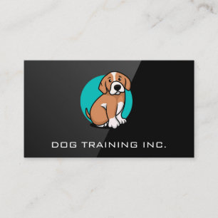 Hund K9-Logotyp Affärskortet Svart glans-Logotyp Visitkort