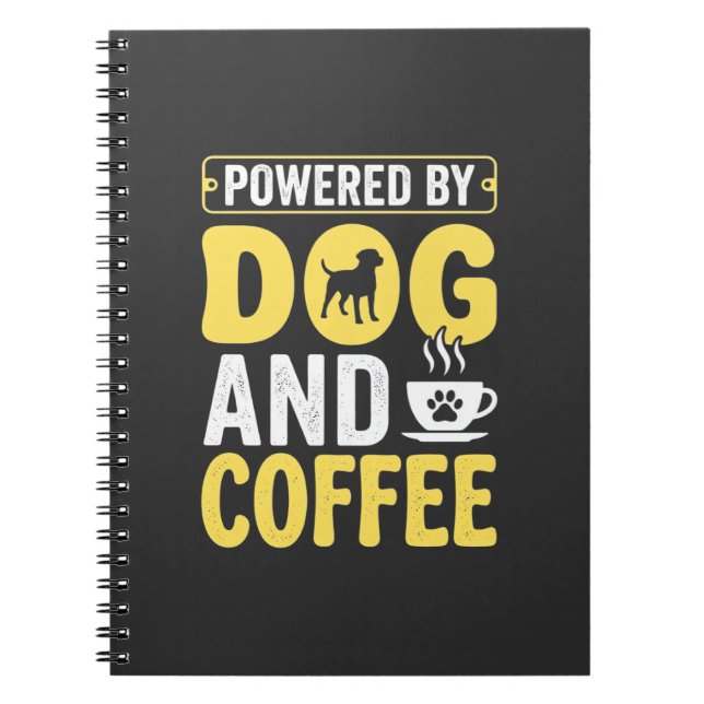 Hund Kaffe Älskare Driven Av Design Anteckningsbok (Framsidan)