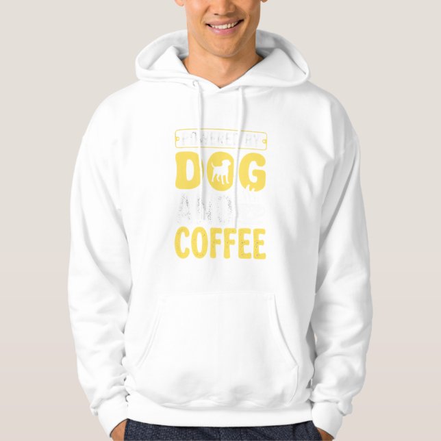 Hund Kaffe Älskare Driven Av Design Hoodie (Framsida)