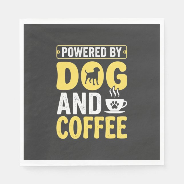 Hund Kaffe Älskare Driven Av Design Pappersservett (Framsidan)