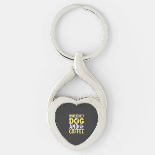 Hund Kaffe Älskare Driven Av Design Twisted Heart Silverfärgad Nyckelring
