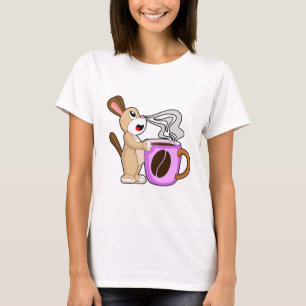 Hund Kaffe Mugg T Shirt