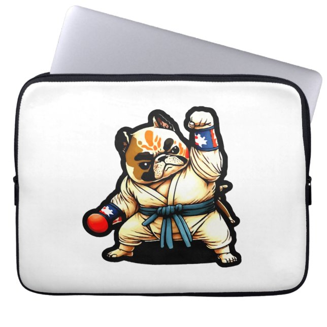 hund känner karate laptop fodral (Framsidan)