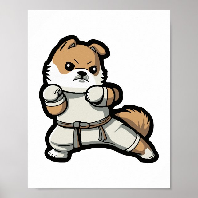 hund känner karate poster (Framsidan)