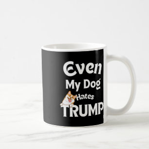 Hund Kärlek Anti Trump Tees Hund Hates Donald Kaffemugg