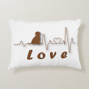 HUND KÄRLEK ECG PRYDNADSKUDDE