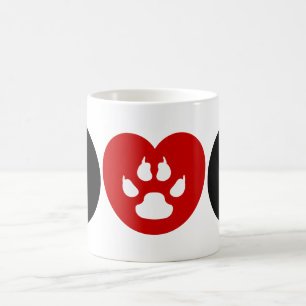 Hund Kärlek Heart Kaffemugg