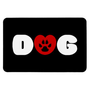 Hund Kärlek Heart Magnet