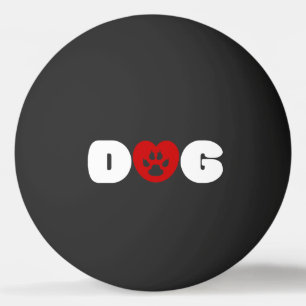 Hund Kärlek Heart Ping Pong Boll