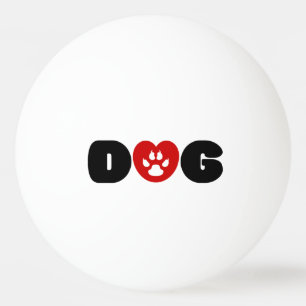 Hund Kärlek Heart Pingisboll