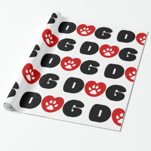 Hund Kärlek Heart Presentpapper